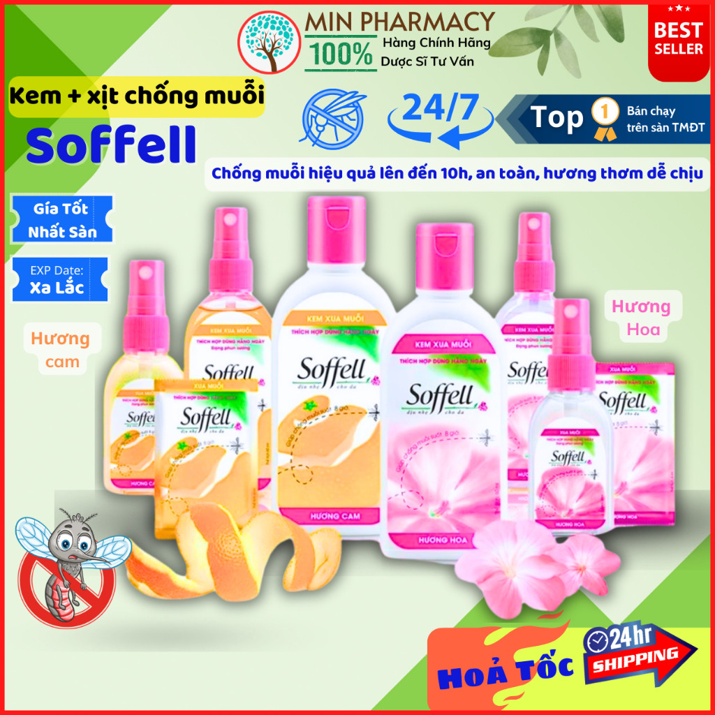 KEM BÔI DA VÀ XỊT CHỐNG MUỖI SOFFELL - Minpharmacy
