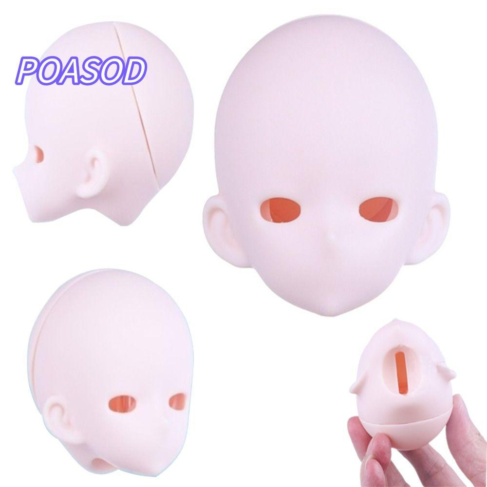 MAYSHOW Bjd Baby Head, PVC White Skin 1 / 4 BJD Anime Headsculpt, No Makeup Anime-Style Openable Bjd