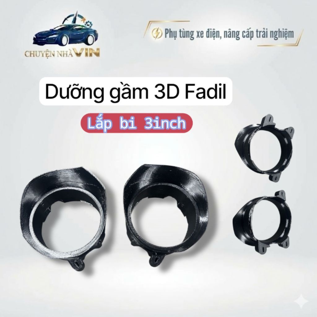 Dưỡng gầm Fadil 3D cao cấp, nguyên khối, chịu nhiệt bền bỉ ( gắn bi 3 inch)