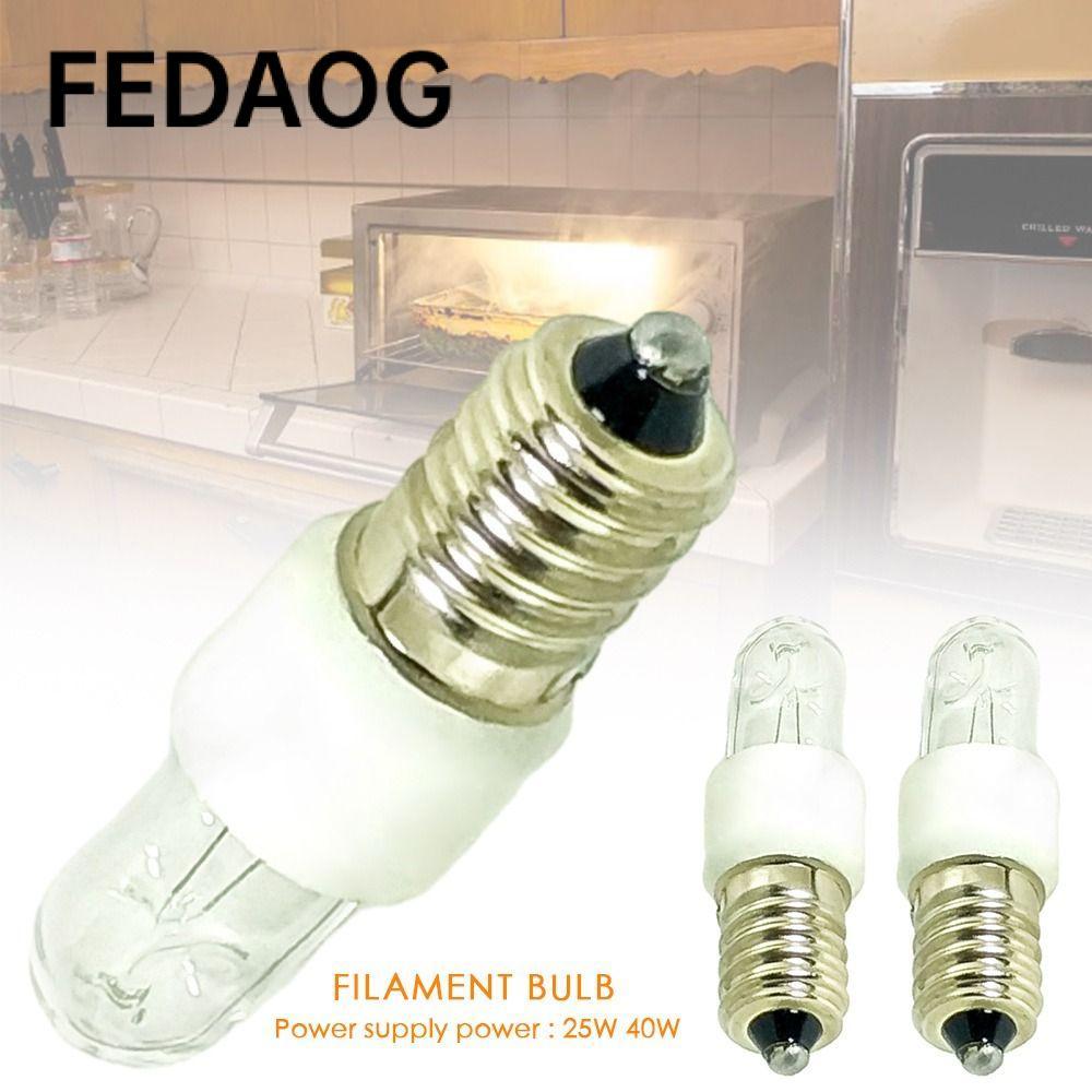 Bóng đèn dây tóc FEDAOG, Bóng đèn muối Vonfram, Hot E14 25W 40W Nhiệt độ cao Nồi Hood Đèn Bóng đèn m