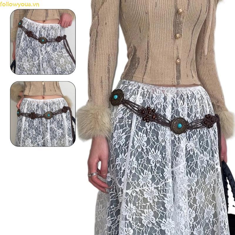 Fol Bohemian Móc Thắt Lưng Tự Thắt Nút Thắt Lưng Dân Tộc Thắt Lưng Nữ Thắt Lưng