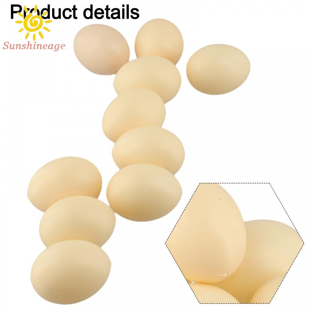 【SUNAGE】Faux Chicken Eggs Smooth Edges High Quality Plastic For Educational Purposes【HOT Fashion】