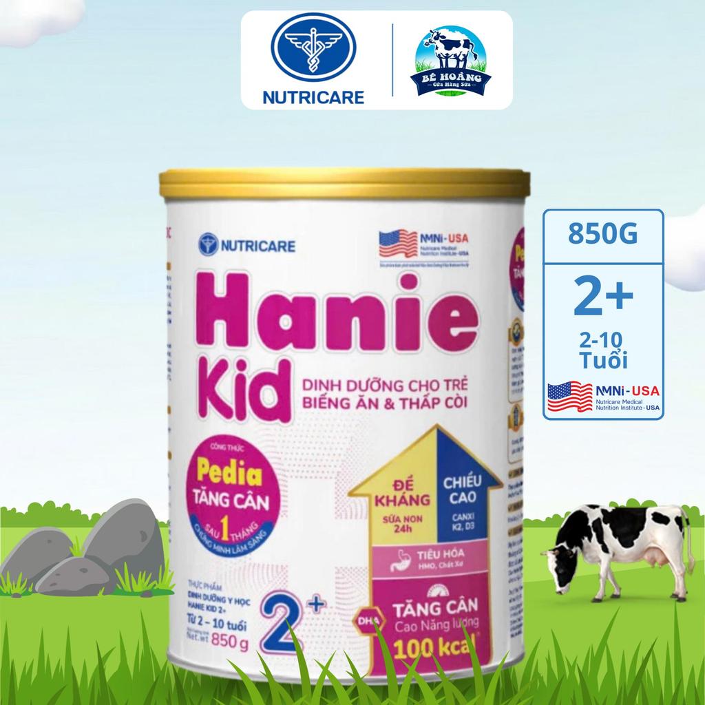Sữa Nutricare Hanie Kid 2+ 800g tăng cân , tiêu hóa trên 2 tuổi