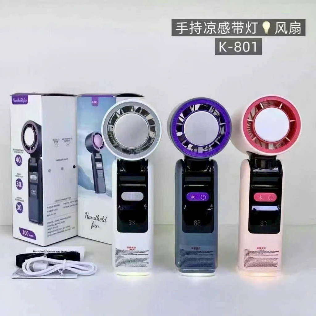 [Pin trâu] Quạt sò cầm tay gấp gọn có đèn 4000MAH, quạt mini cầm tay, máy quạt cầm tay,quạt cầm tay 