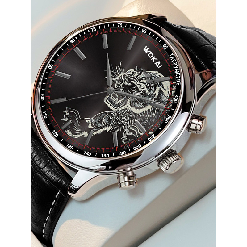 Đồng hồ doanh nhân mới wokai wokai Đồng hồ thể thao thạch anh Thắt lưng thông thường Đồng hồ nam Đồn