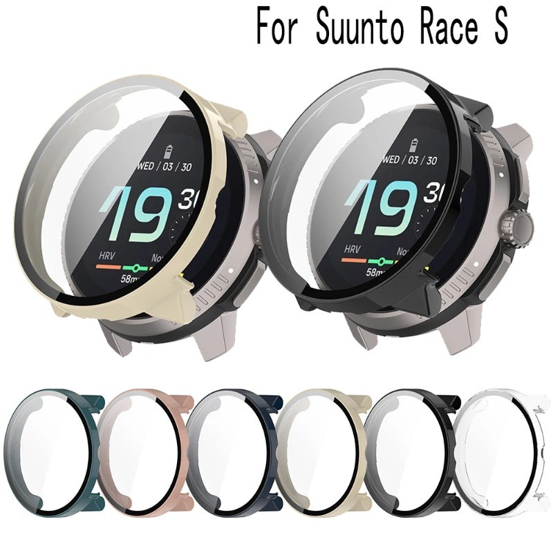 Kính cường lực + Vỏ PC cho Suunto Race2 Vỏ bảo vệ toàn diện cho Suunto Race 2 Vỏ bảo vệ PC cứng Vỏ b