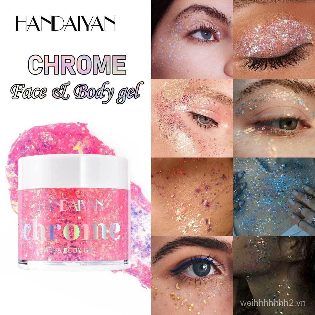 Bán Phấn Mắt Sequin Gel Sequin Fine Flash 8 Màu Sequin Phấn Mắt HANDAIYAN Chameleon Sequin Eyeshadow