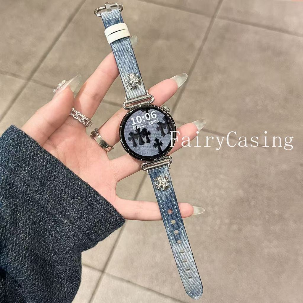 18 20 22MM Dây Denim Tương Thích Với Xiaomi Watch S4 Dây Đeo Tay Da 41mm Cho Mi Watch S1 / S1 Pro S2