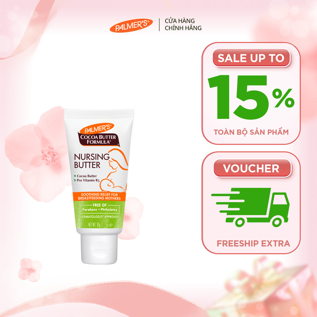 [Chính hãng] Kem bôi ngăn ngừa nứt nẻ đầu hoa, cổ gà và giảm đau đầu hoa Palmer's 30g