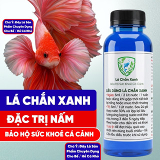 Lá Chắn Xanh - Trị Nấm Trắng Thuỷ Mi Cho Cá Betta Guppy Molly Ngừa Bệnh Cá Lừ Đừ Treo Mỏ Nằm Đáy