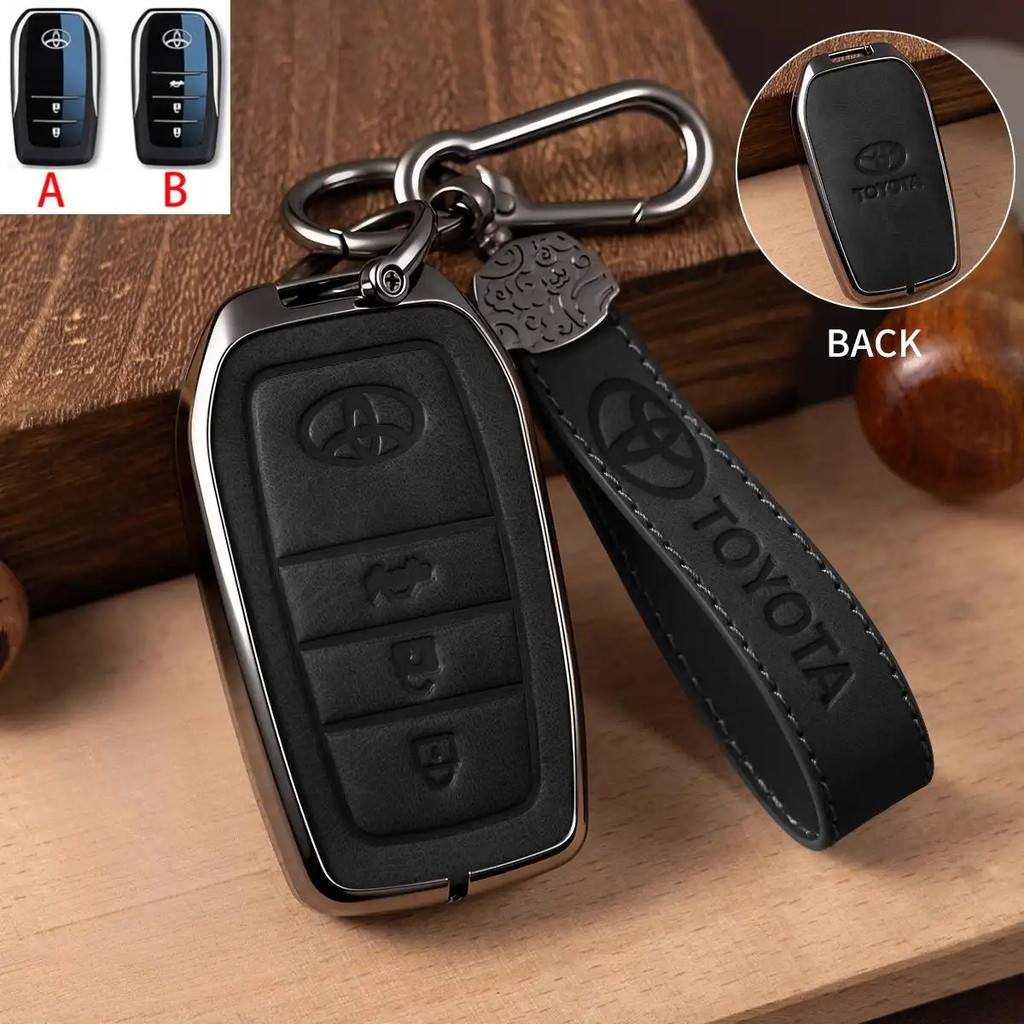 Hợp Kim Kẽm Da Xe Chìa Khóa Bao Móc Khóa Móc Khóa Cho Xe Toyota Highlander Corolla Cross RAV4 Fortun