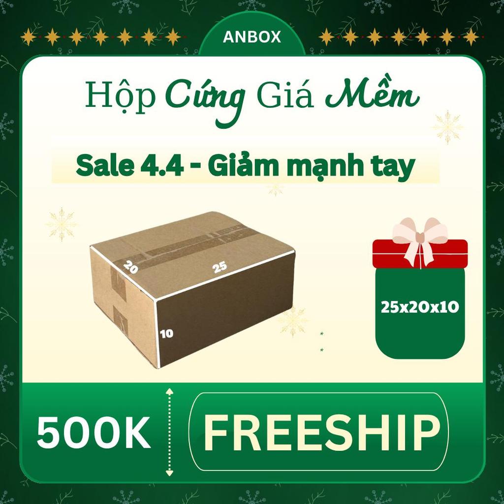 hộp carton 25x20x10 bộ 50 trơn cứng cáp