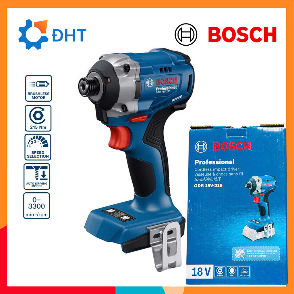 Thân máy vặn vít dùng pin 18V Bosch GDR 18V-215 (SOLO) | Bảo hành 12 Tháng