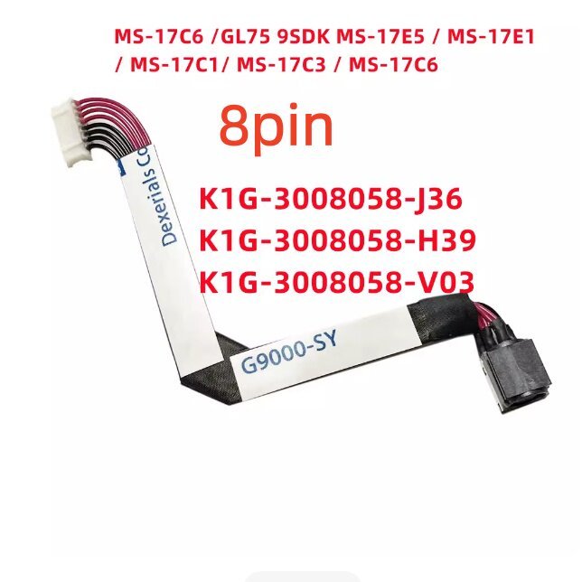 Mới Cho MSI GP63 GL63 GL75 GL73 MS-16P7 Cáp Jack Nguồn DC
