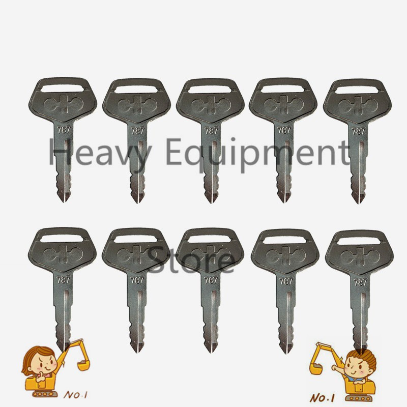 Bộ 10 Dành Cho Komatsu Thiết Bị Nặng 787 Bộ 10 Chìa Khóa Máy Xúc Dozer Loader Backhoe Starter Free
