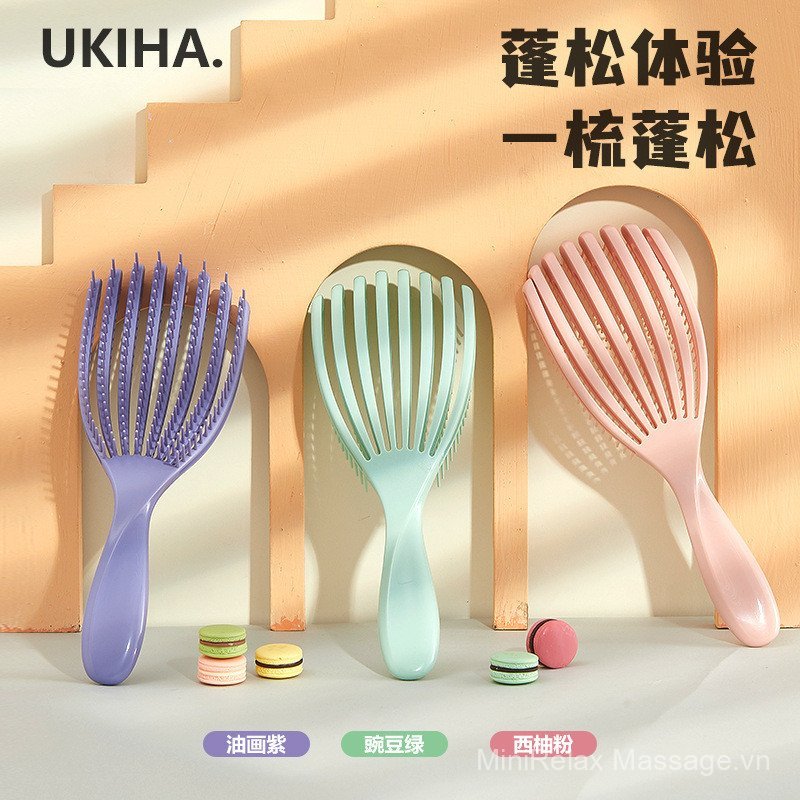 Ukiha Hãng Chính hãng Cá tính sáng tạo đa chức năng vỏ lược plus fluffy hộ gia đình không thắt nút t