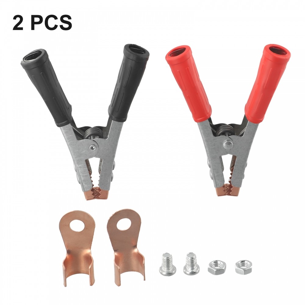 【Clearance】Alligator Clip Heavy Duty Red + Black 100 Amps Battery Cable Cable Clip Durable【LAGO-VN】