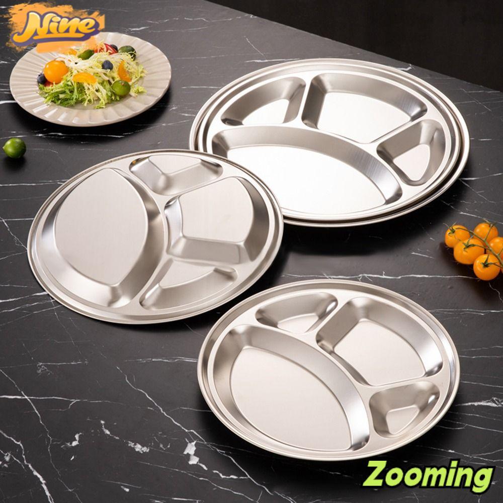 ZOOMING 1 Khay Phục Vụ Thực Phẩm, Đĩa Khay Roti Canai Chia 4 Ngăn, Cửa Hàng Thức Ăn Nhanh 26 / 28 / 