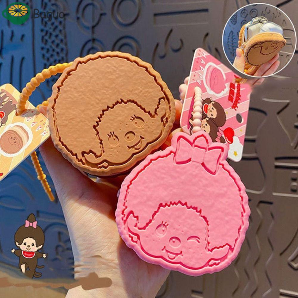 Móc khóa búp bê BAGUO Monkiki, Quà tặng trang sức bằng silicon Ví đựng tiền xu búp bê Monkiki, Túi q