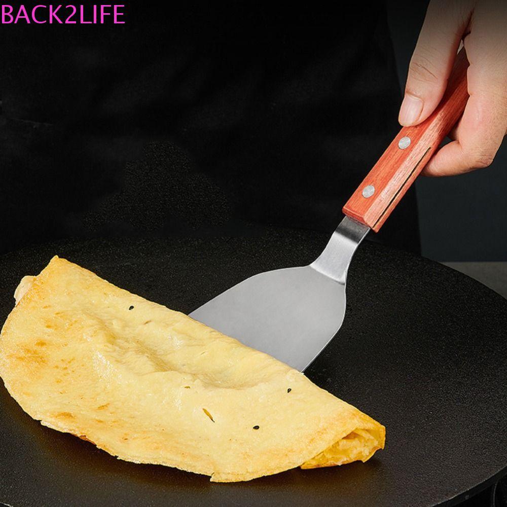 BACK2LIFE Crepes Spreader, Thép không gỉ chuyên nghiệp Hình chữ T Crepe Rake, Batter Spread Tool Bền