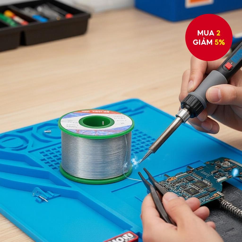 Dây hàn thiếc không chì thân thiện với môi trường, độ tinh khiết cao Sn99.3Cu0.7, lõi nhựa thông nón