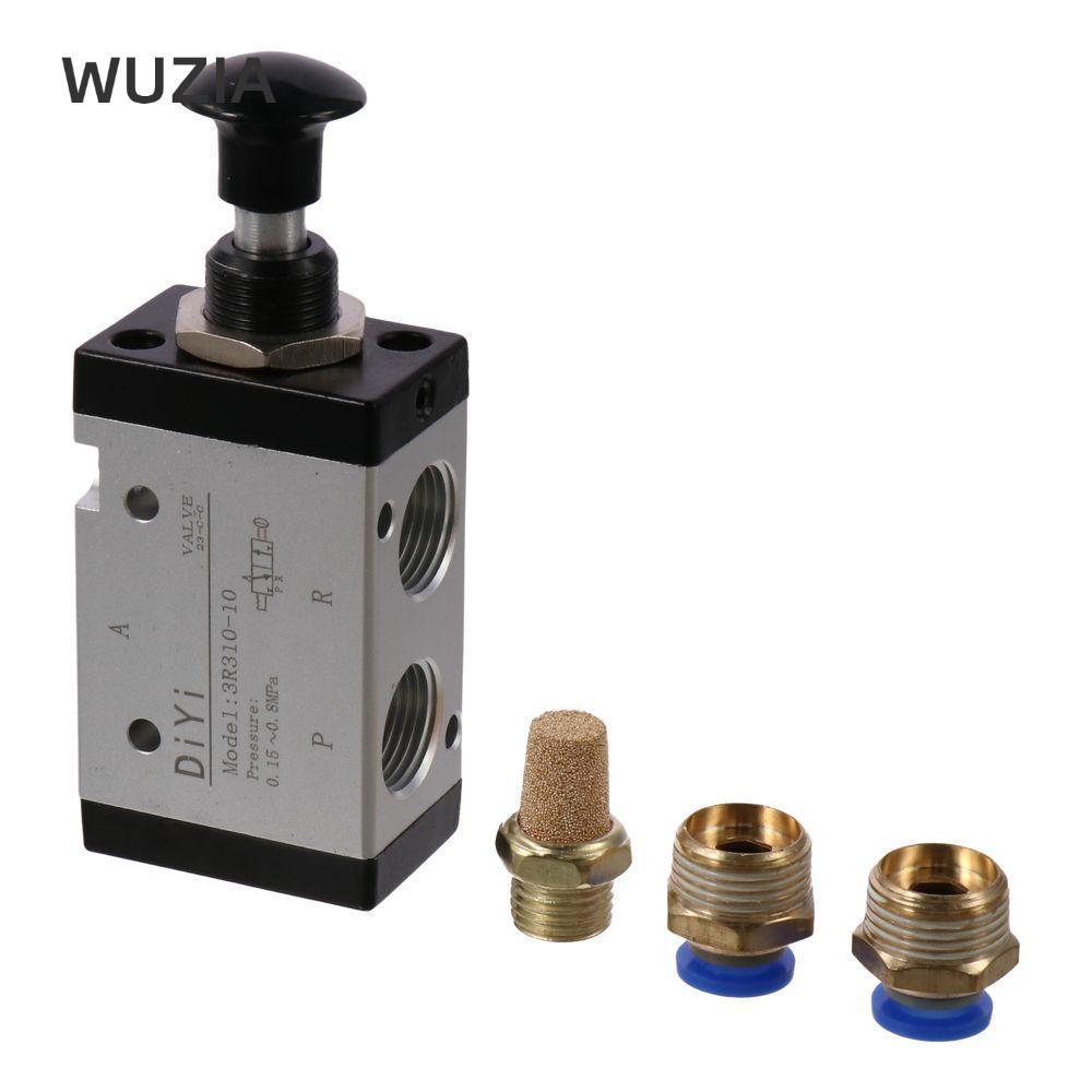 Van điện từ WUZIA, Khí nén cầm tay 3R210-08, Van công tắc không khí 3 chiều 2 vị trí Điều khiển bằng