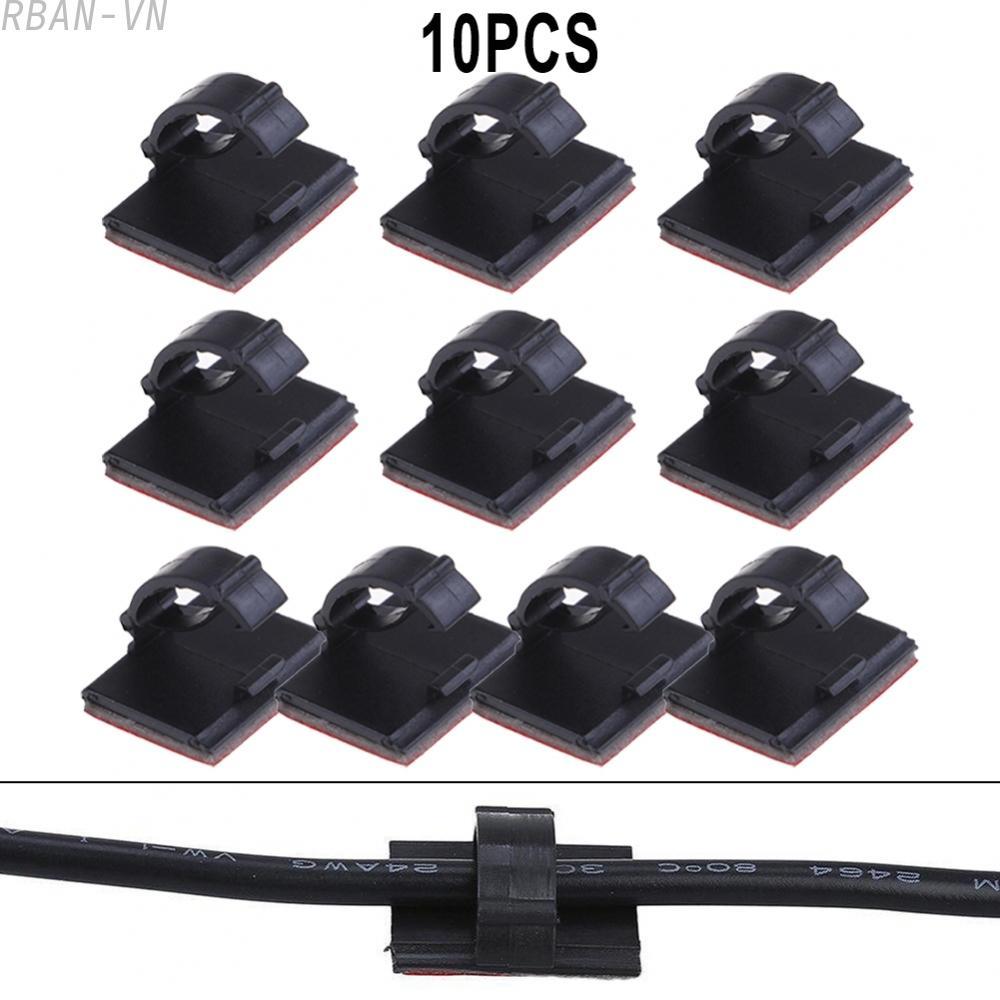 10*- Self Adhesive Wire Tie Cable Clamp Clip Holder For Car Dash Cam Organizers