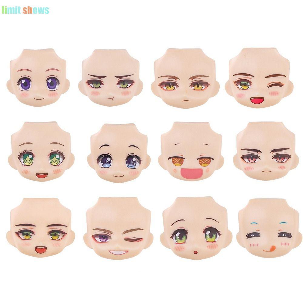 GIỚI HẠN HIỂN THỊ Mặt Búp Bê OB11, Mắt Decal 3D Với Mặt Thay Thế Búp Bê Trang Điểm, Ymy Gsc Clay Man