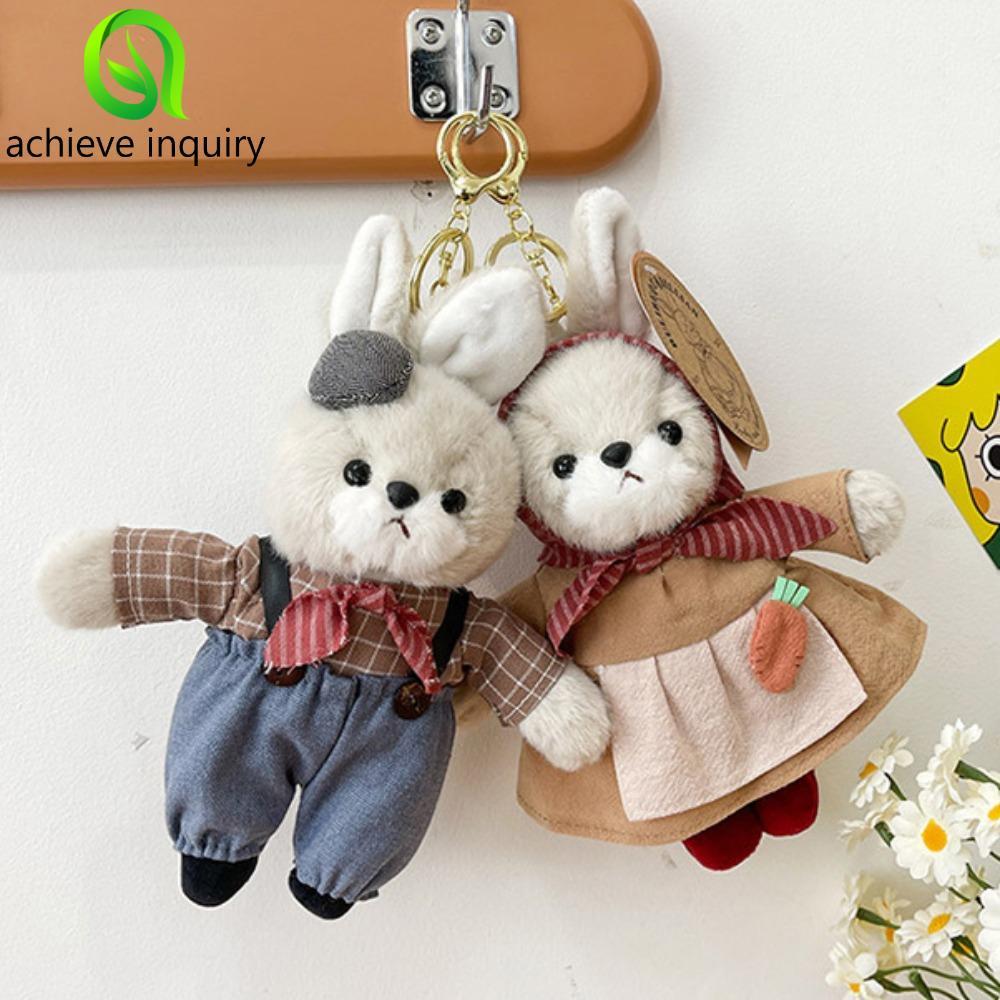 ACHIEVE YÊU THÍCH Thỏ Sang Trọng Móc Khóa, Thỏ Họ Dễ Thương Lông Tơ Thỏ Móc Khóa, Móc Khóa Thời Tran