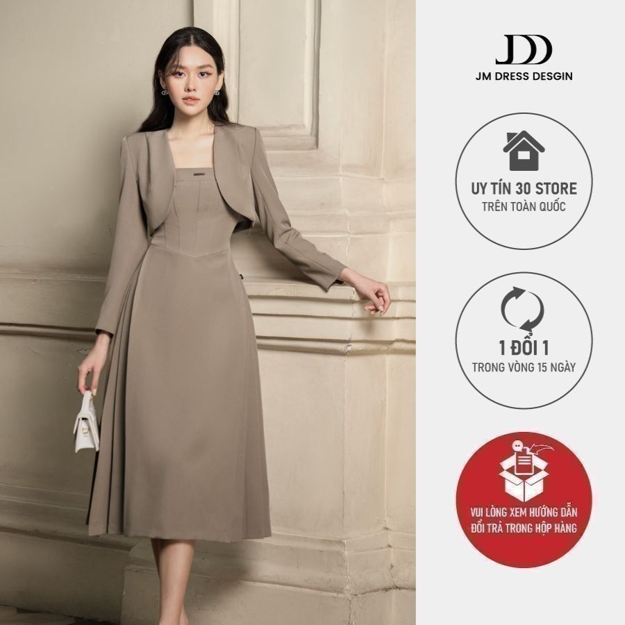 Áo thiết kế JM Dress Design croptop tay dài, gấu nguýt tròn 2T91.2309PL