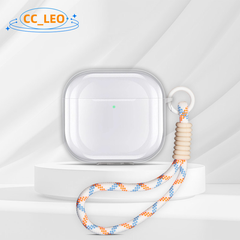 for AirPods 4 Case Clear TPU Soft Case Cute Lanyard Pendant Suitable for AirPods 4 Shockproof Shell 