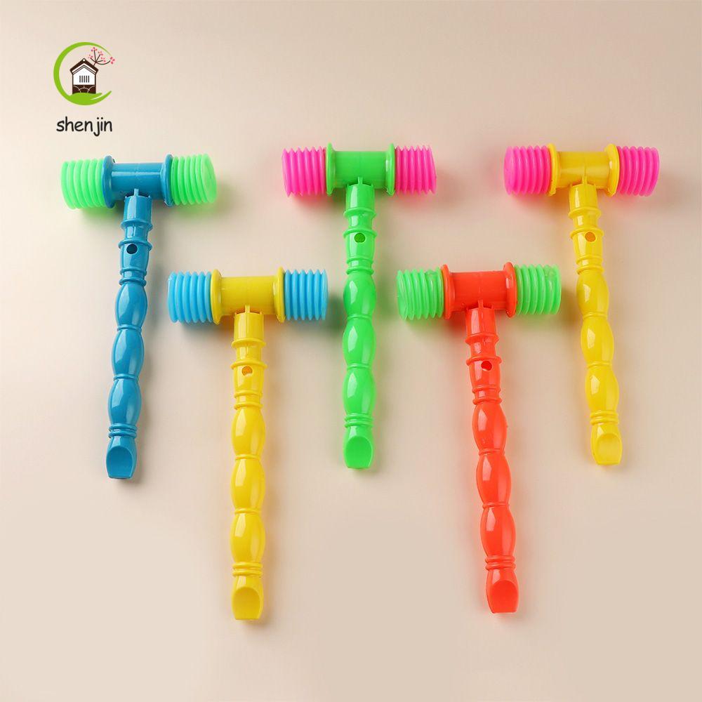 SHENJIN Vent Toy Hammer Shape Whistles Funny Kids Lovely Shaker