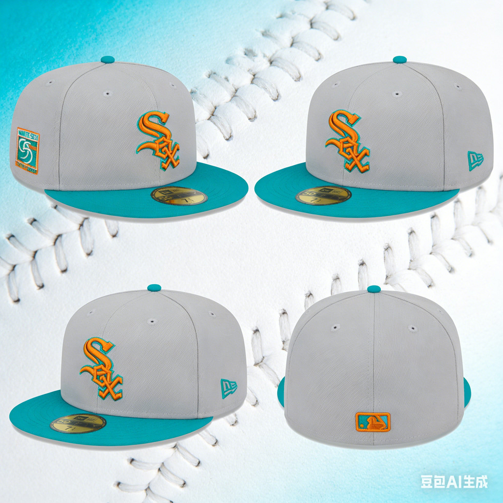 Mũ 59FIFTY Chicago White Sox màu xám và teal