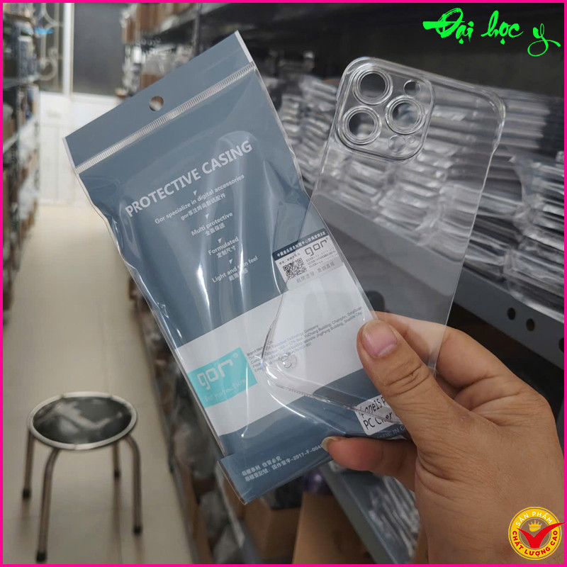 Ốp Lưng cứng GOR iPHONE 15, IP 15 Pro Max, IP 15 Pro, IP 15+ trong suốt không viền Hạn chế ố chính H