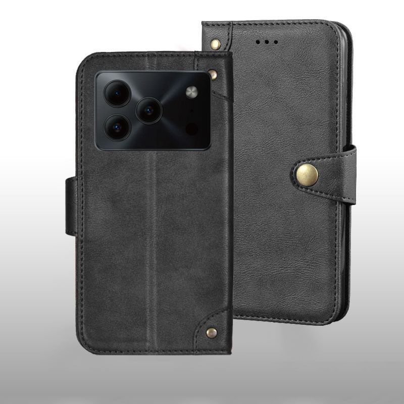Thích hợp cho Doogee note 56 Plus Vỏ điện thoại Flip Phone Leather Case Doogee Vỏ bảo vệ phim cường 