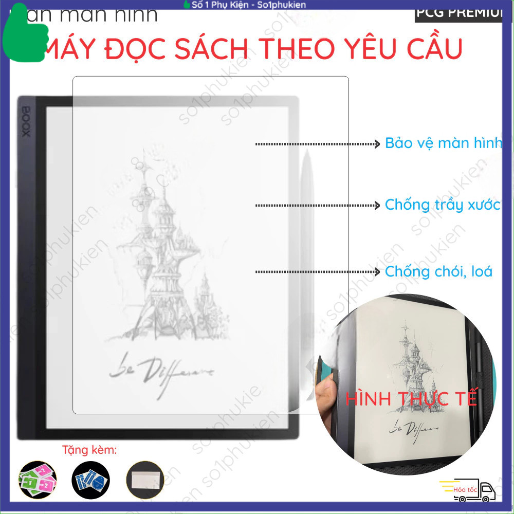 Dán màn hình dành cho máy đọc sách Onyx Boox Savi Tab mini C Ultra Pro Note Air 2 Plus 4c, Go 6 7 8 