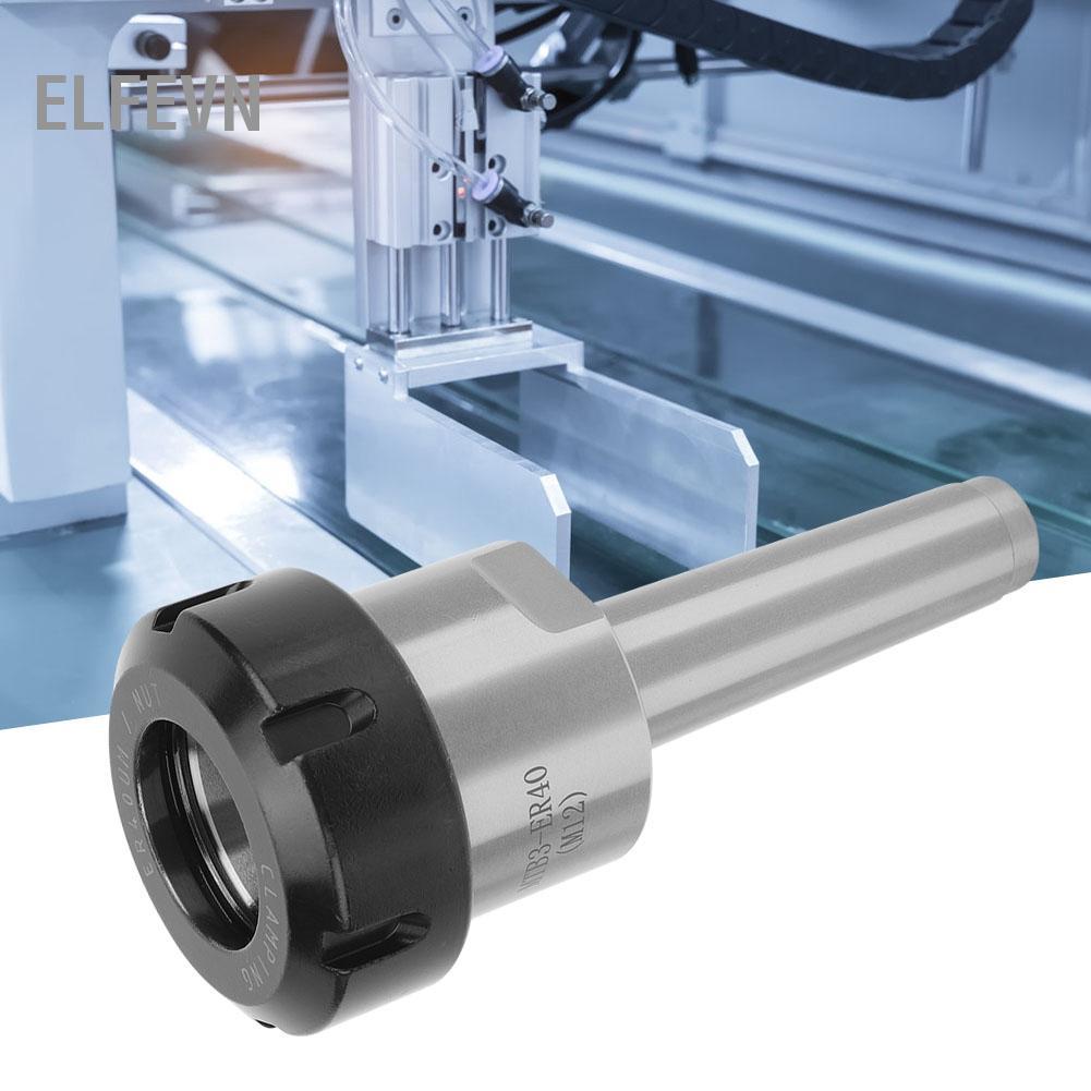 Elfevn ERYUE Chuck Collet Shank Chủ Bền Thép Carbon Độ Cứng Cao ER40 cho Máy Tiện CNC -ER40-M12 Hoạt