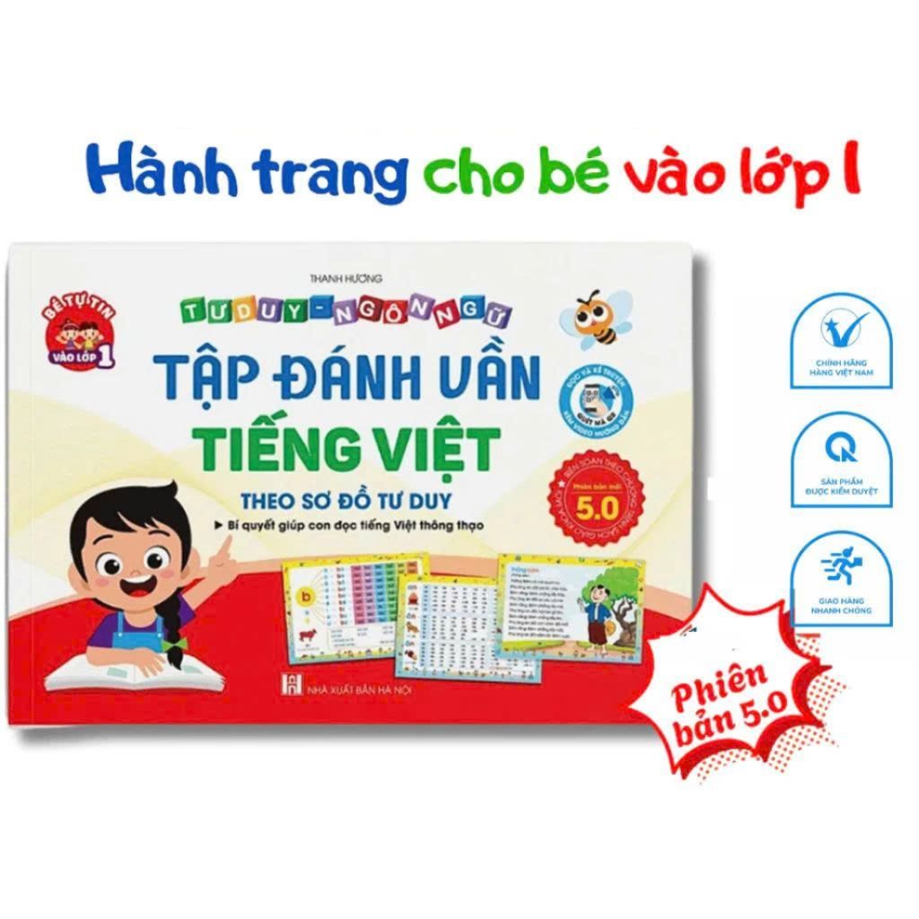 Sách - Tập đánh vần Tiếng Việt Phiên bản 5.0 kèm file đọc và video hướng dẫn ghép vần