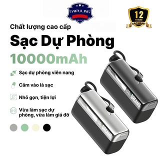 TAIPULING SINCE 2023 sạc dự phòng Chính Hãng 10000mAh có chứng nhận CCC,BH 12 Tháng phong cách tối