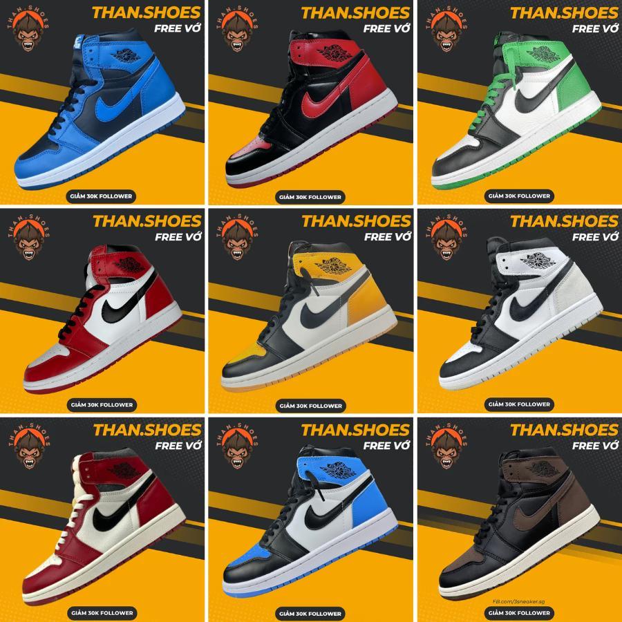 Giày Thể Thao Sneaker 𝓙𝓓1 High, 𝓙𝓓1 Cổ Cao Tổng Hợp Màu (1) - Than.Shoes