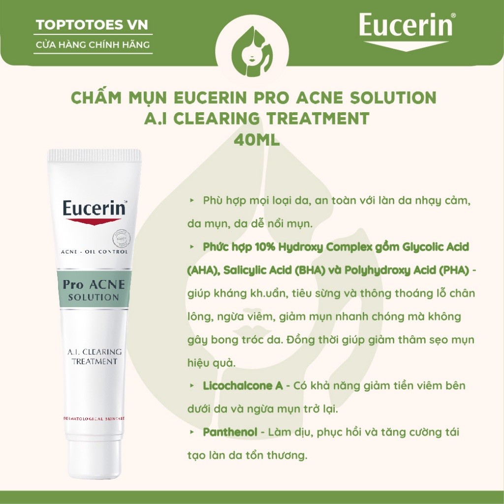[HÀNG NHẬP KHẨU] Chấm Mụn Eucerin Pro Acne Solution A.I Clearing Treatment - 40ml