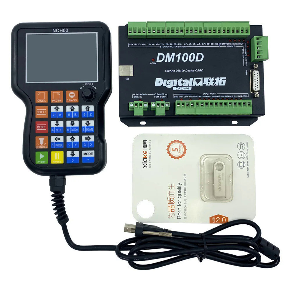 NCH02，CNC Motion Controller NCH02 3/4/5Axis Handle Controller CNC Machining Engraving Machine Drilli