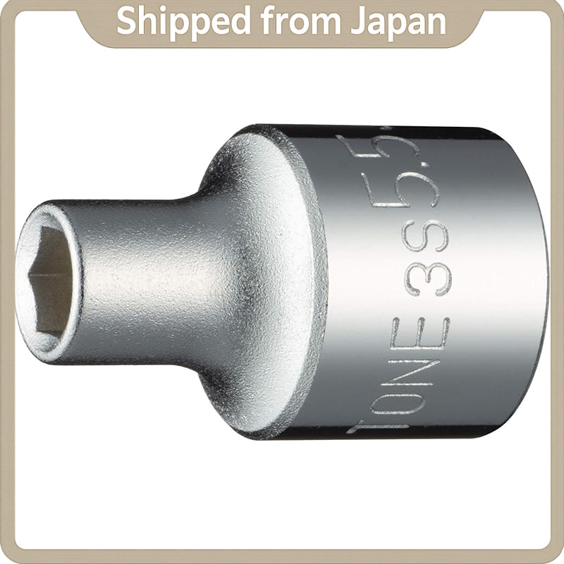 TONE 6-Point Hex Socket (Model 3S-[SIZE]) — 3/8" Drive (9.5 mm) | Hex Width: [SIZE] mm

Example: TON