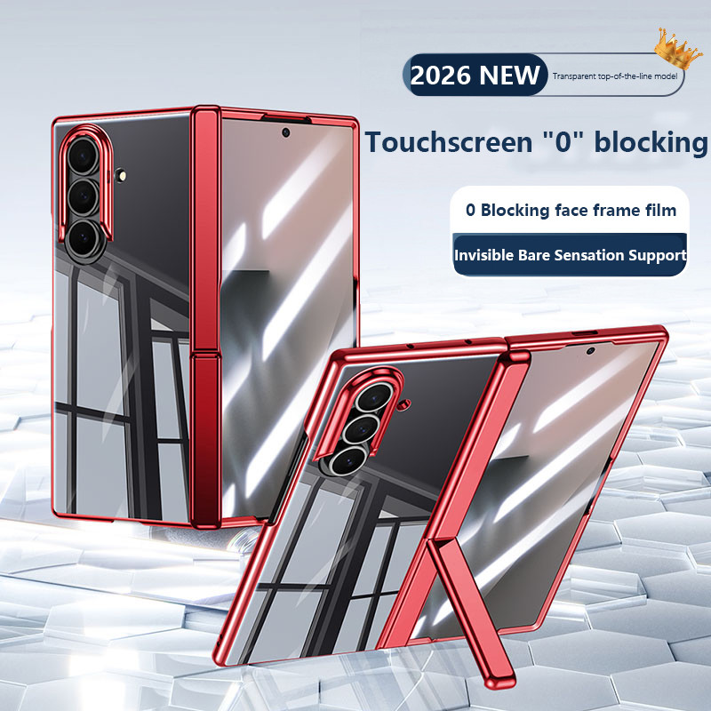 Ốp Lưng Trong Suốt Mạ Điện Cho Samsung Galaxy Z Fold7 Fold 7 FOLD7 5G Bản Lề Lò Xo Gấp Giá Đỡ Bảo Vệ