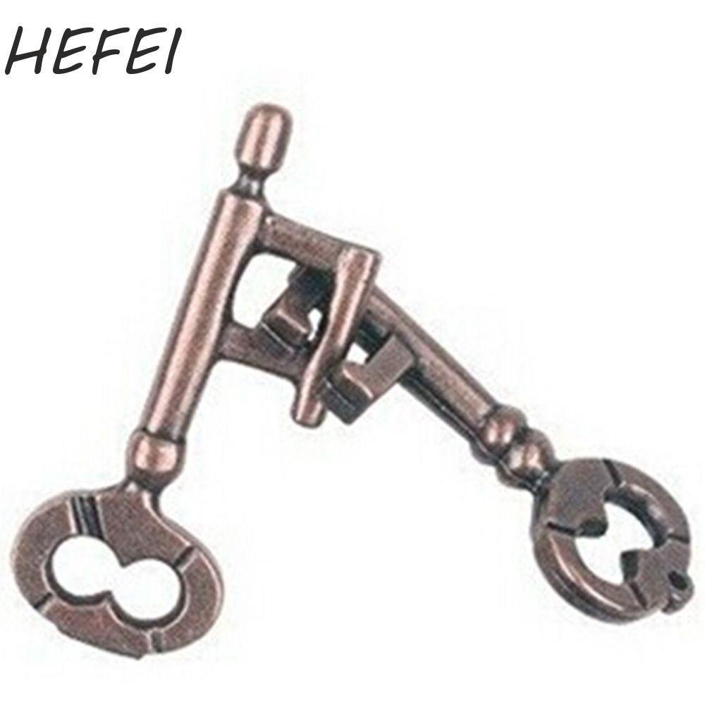 HEFEI Key Puzzle Hợp kim IQ Test Cast Đồ chơi thông minh