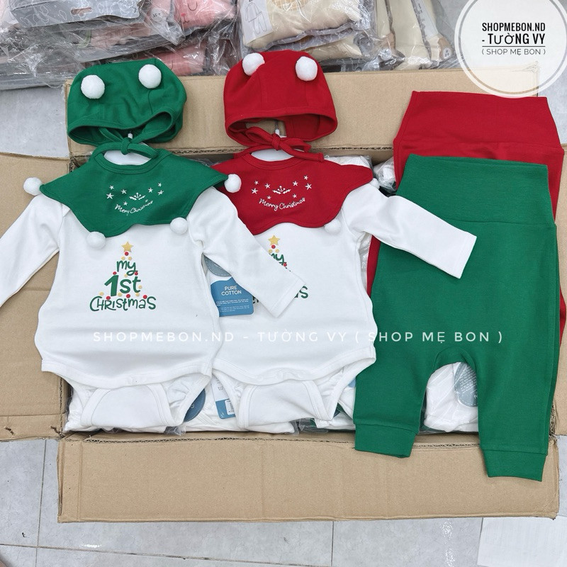 [ Bu Baby ] Set giáng sinh Bu baby cho bé - Bu Noel, mũ noel .