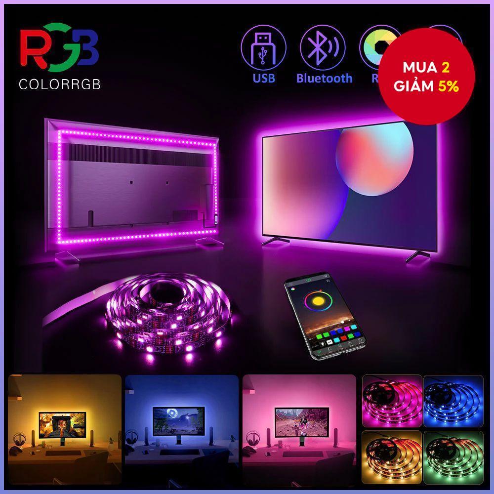 Ứng dụng/Điều khiển từ xa Đèn LED RGB Sync Âm nhạc Dải Đèn Nền TV 5V USB Nguồn, Đèn Trang Trí Linh H