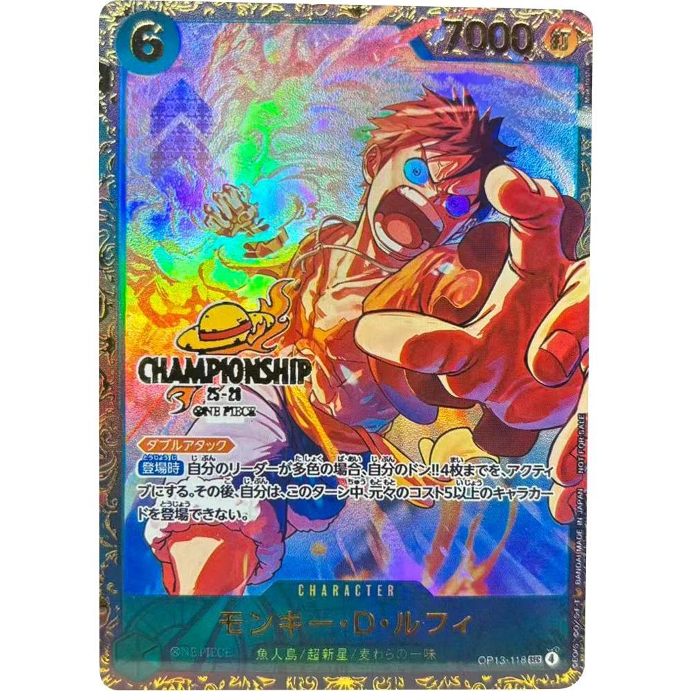 Thẻ sưu tập ONE PIECE OP13-118 Monkey D. Luffy JPN DIY Chất Lượng Cao Tự Làm Trò Chơi Anime Thẻ Quà 