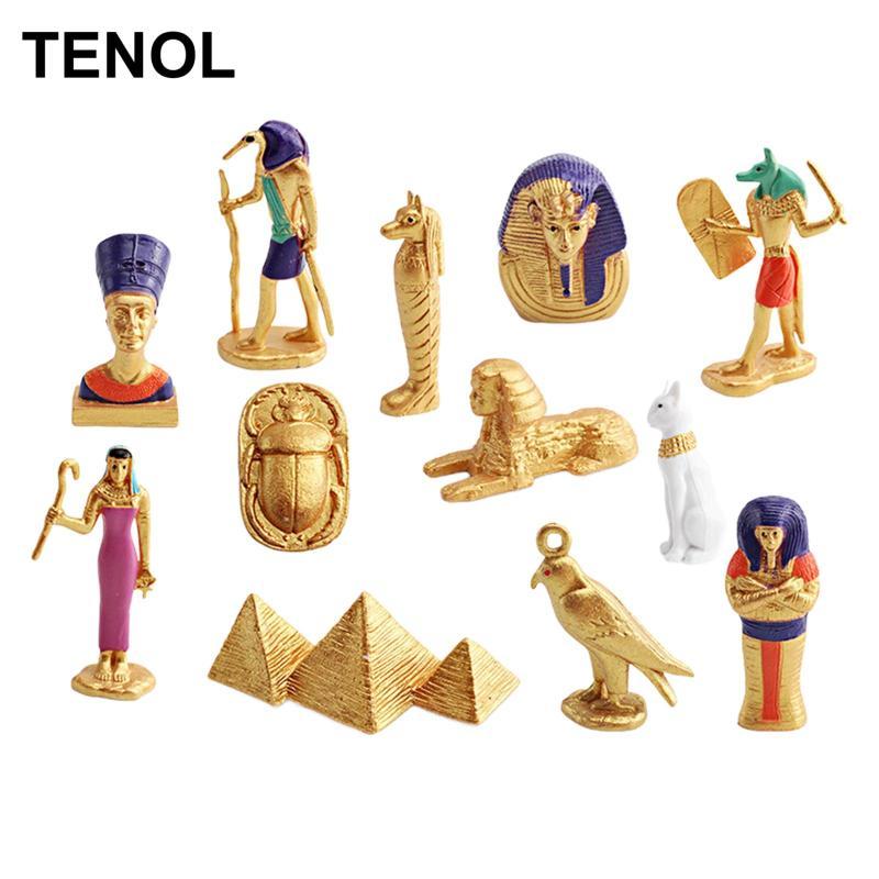 12 Miếng Tượng Ai Cập Cổ Đại Tượng Ai Cập Trang Trí Thu Nhỏ Ai Cập