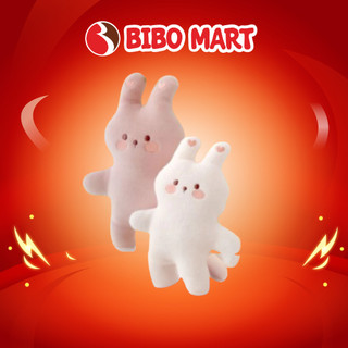 Thỏ Bông Má Hồng Cho Bé Chất Liệu Vải Nhung Mềm Mại Họa Tiết Đáng Yêu - Bibo Mart